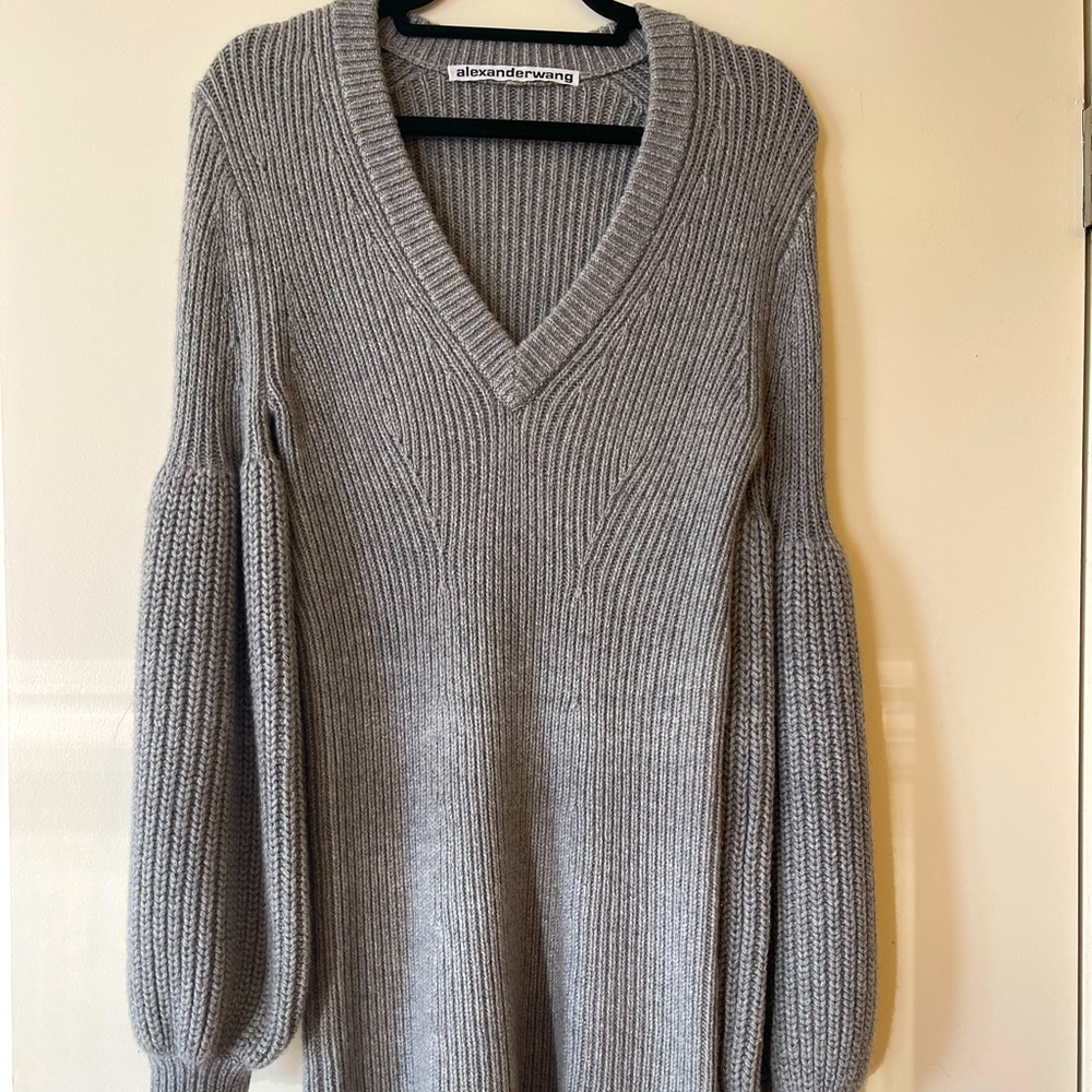 Alexander want knitted dress Grey
